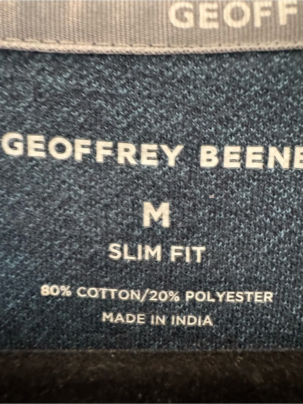 Geoffrey Beene Men's Heathered Navy Quarter-Zip Pullover